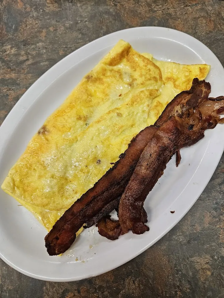 Cheese Omelette with Bacon