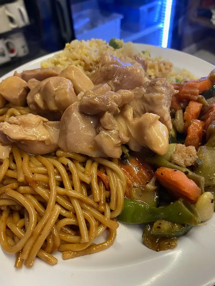Chicken Teriyaki with Rice and Stir Fry Vegetables